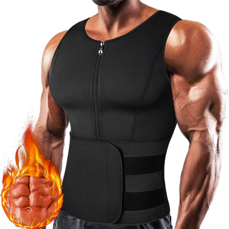 Crossfit Weight Vest - Erkekler Neopren Sauna Fermuar Bel Eğitmen