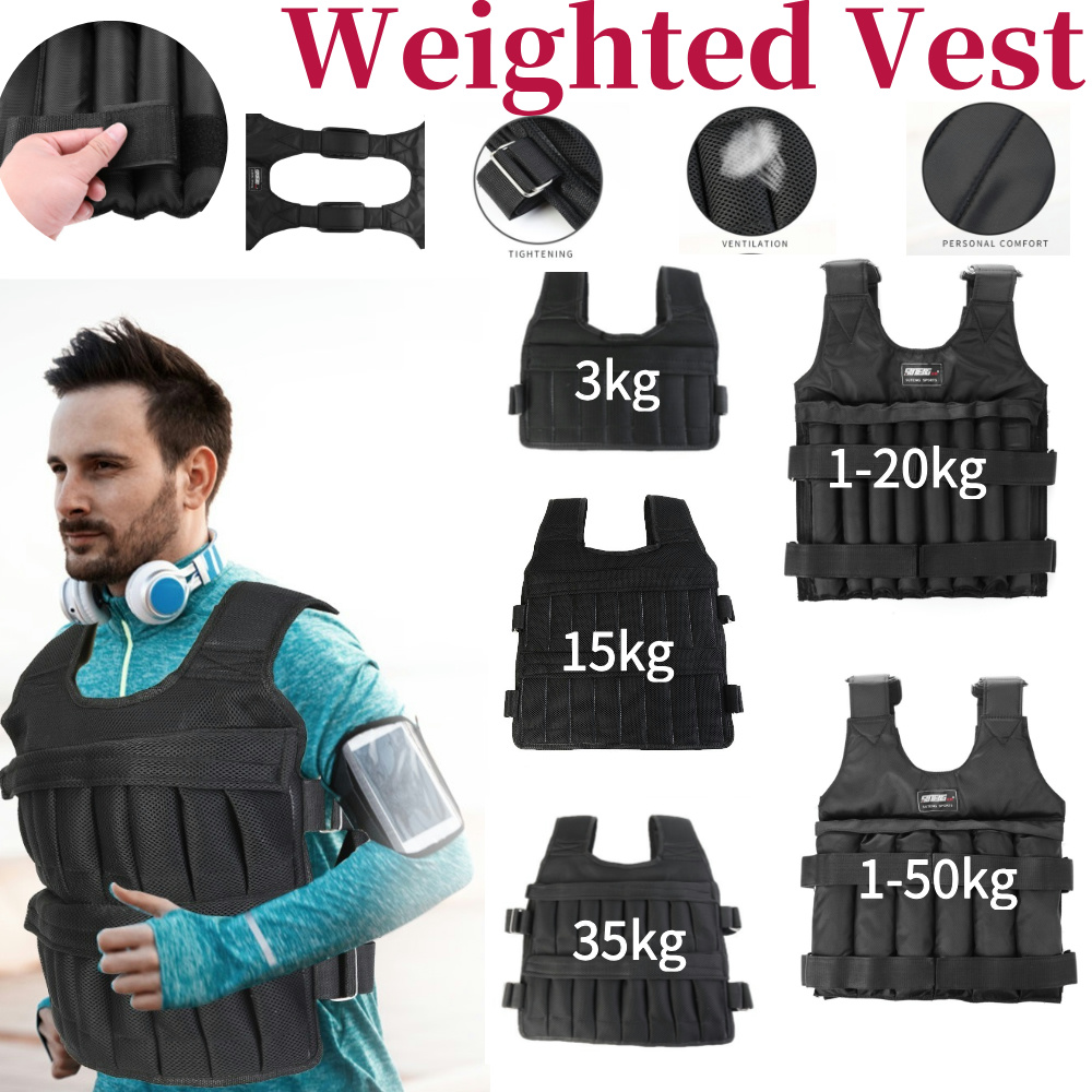 Crossfit Weight Vest - 3/15/35kg Egzersiz Ağırlık Ceketi Ayarlanabilir Egzersiz