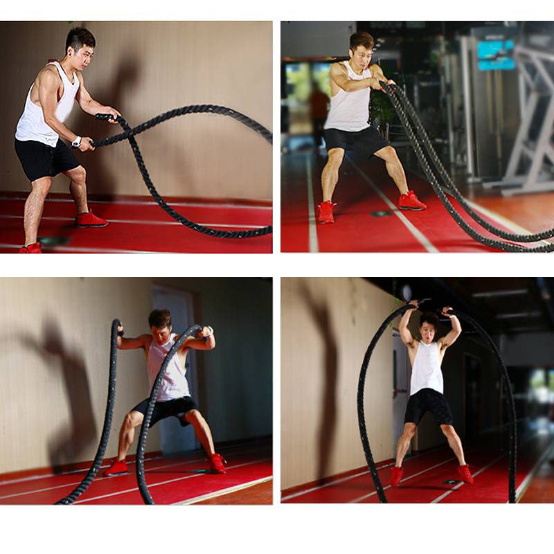 Crossfit No Equipment Workouts - Profesyonel 9M/12M/15M Savaş İpleri, Ağır Hizmet